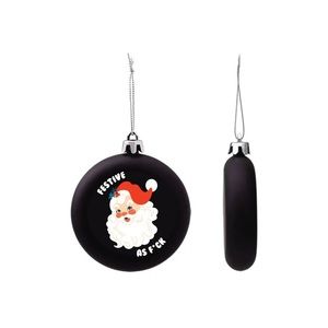 Festive AF holiday glass ornament